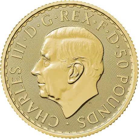 Zlatá mince Britannia Charles III 2026, 1/4 oz