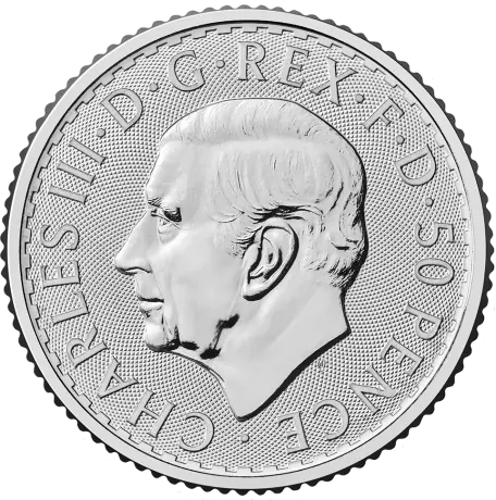 Stříbrná mince Britannia Charles III 2026, 1/4 oz