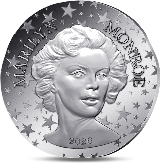 Ženy světa: Marilyn Monroe 2026 (3. emise), stříbrná mince v etuji, 22 g