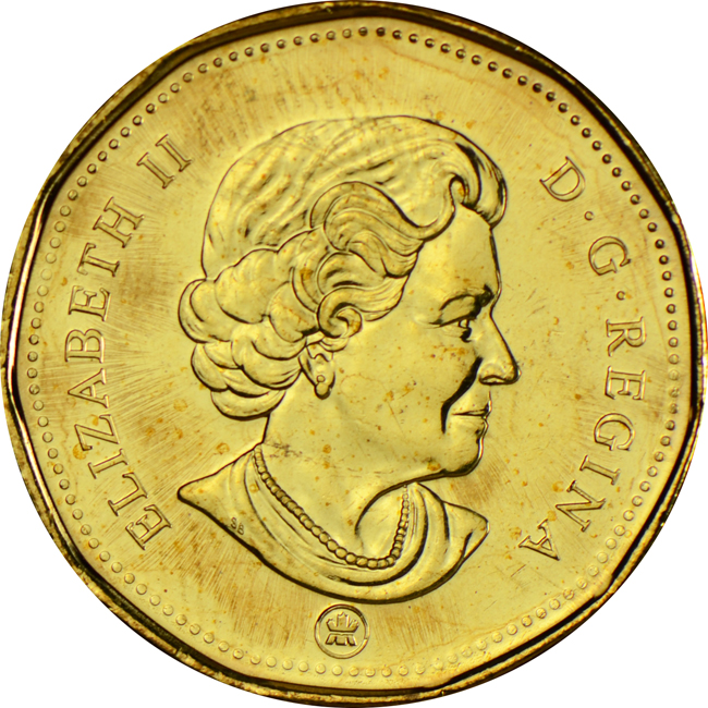 Šťastný dolar (Loonie) Kanada 2010, CuNi 