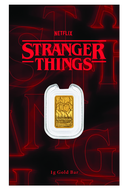 Zlatý slitek Stranger Things, The Perth Mint, 1 g