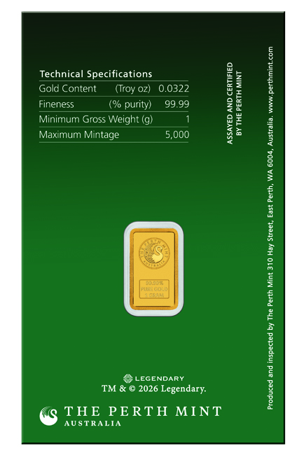 Zlatý slitek Duna - rod Atreidů, The Perth Mint, 1 g