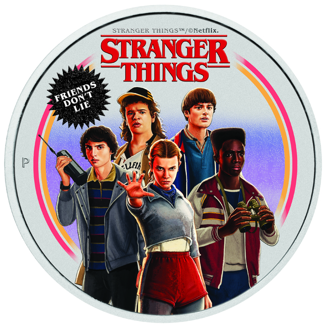 Stranger Things: Přátelé nelžou, stříbrná mince v etuji, 1 oz
