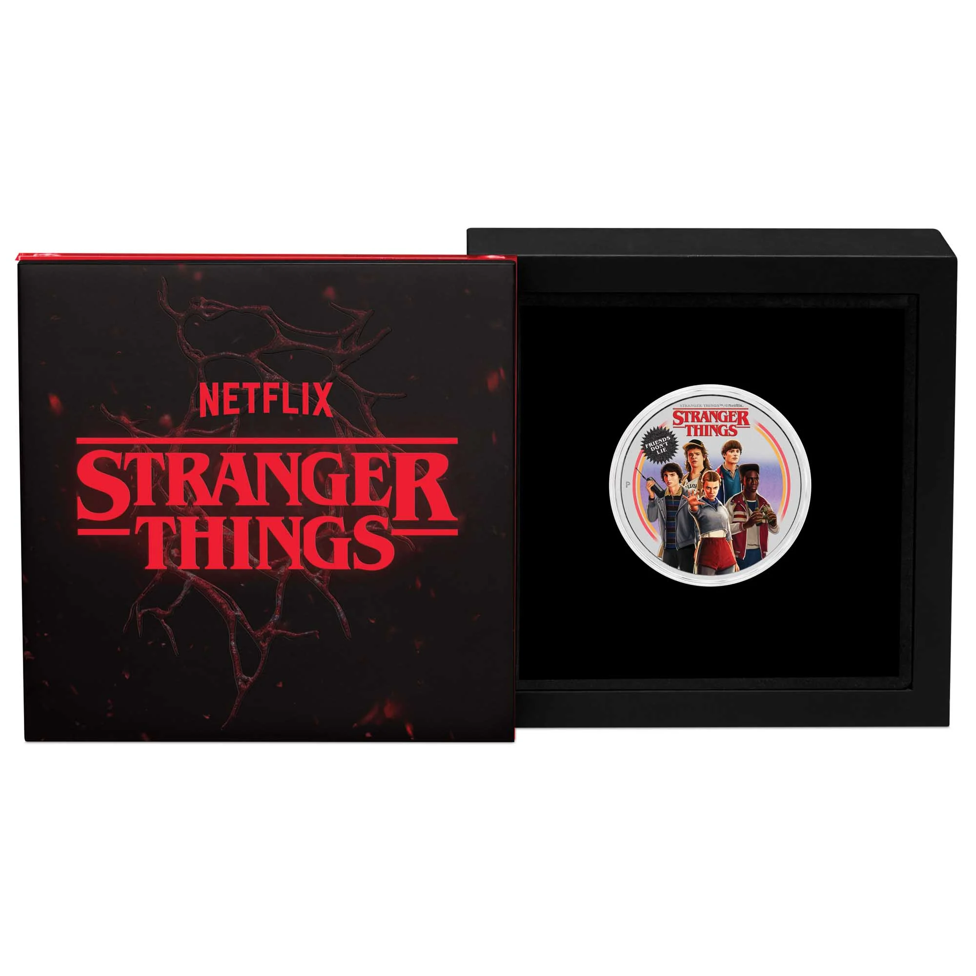 Stranger Things: Přátelé nelžou, stříbrná mince v etuji, 1 oz