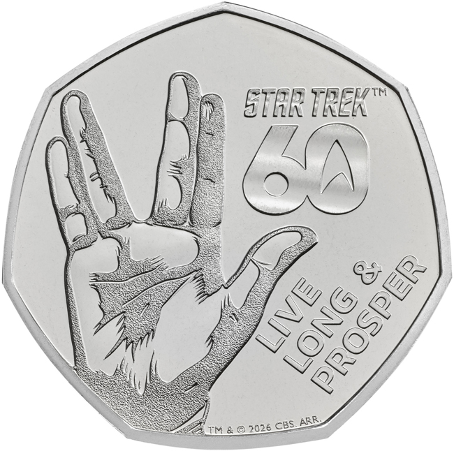 Star Trek: Žijte dlouho a blaze 2026, CuNi mince v blistru, 8 g
