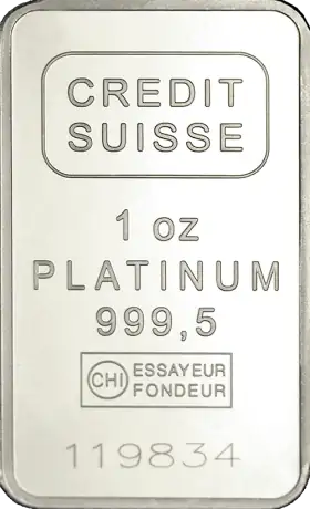 Platinový slitek Credit Suisse, 1 oz