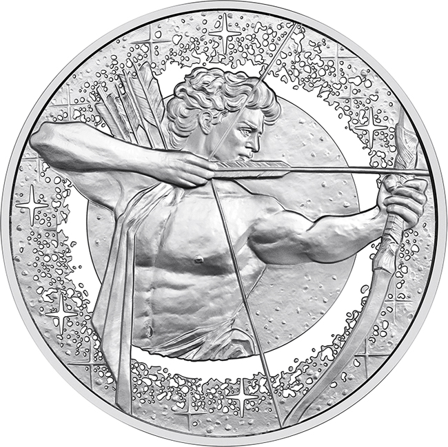 Souhvězdí: Střelec 2026 (4. emise), stříbrná mince v etuji, 22 g