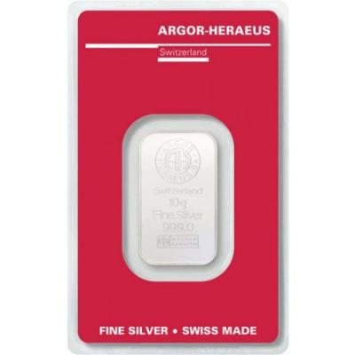 Silver bar Argor Heraeus 10 g