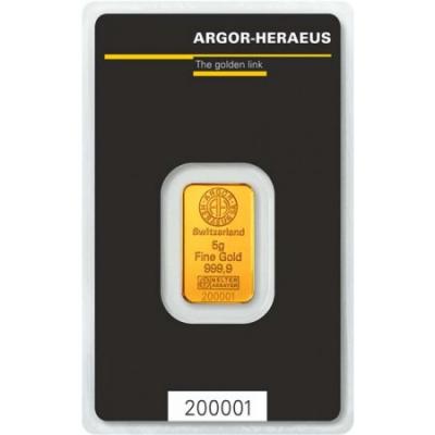 Zlatý slitek Argor Heraeus 5 g