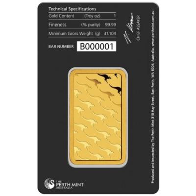 Zlatý slitek Perth Mint - Klokan, 1 oz