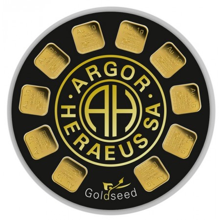 Gold bar Argor Heraeus Gold Seed 10x1 g