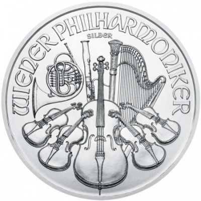 Stříbrná mince Vídeňští filharmonici 1 oz, různé roky