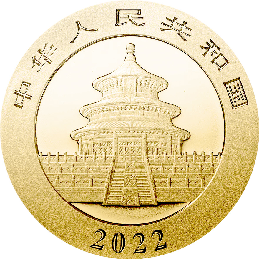 Zlatá mince Panda 1 g - 2022