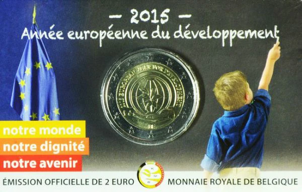 2 Euro CuNi Evropský rok pro rozvoj UN