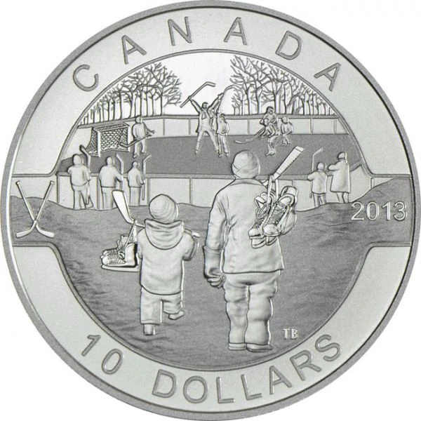10 dolar Stříbrná mince Hokej Kanada