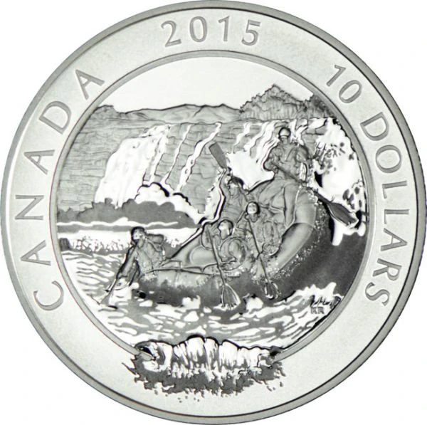 10 dolar Stříbrná mince Dobrodružství v Kanadě - Rafting MP