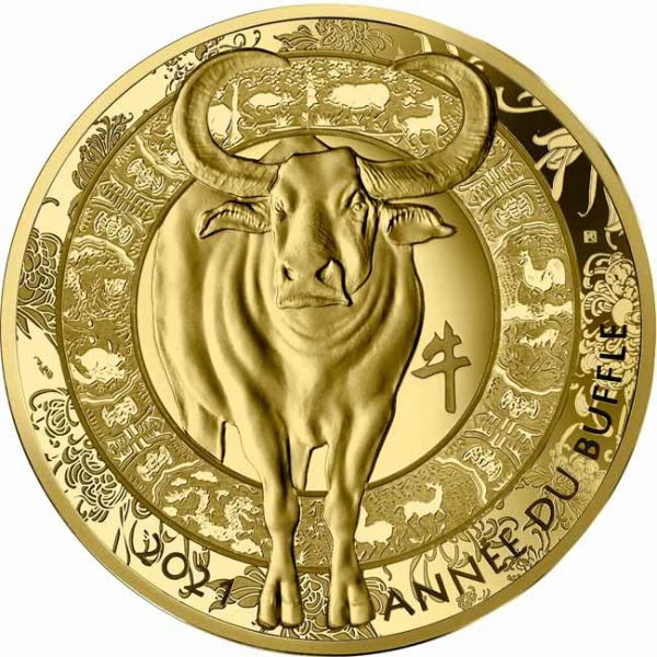 50 Euro Zlatá mince Lunární rok Buvola