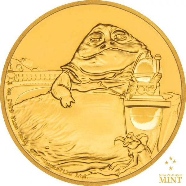 250&nbsp;NZD Zlatá mince 1&nbsp;Oz Jabba the Hutt PP