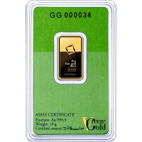 Zlatý slitek Valcambi 10 g  - Zelené zlato