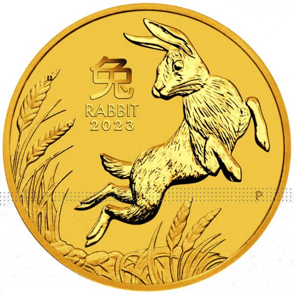 Zlatá mince Lunární série - Rok Králíka 1/2 Oz 2023