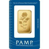Zlatý slitek PAMP Růže, 1 oz