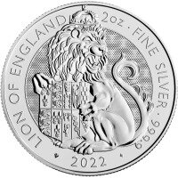 Stříbrná mince Lev - The Queen's Beasts 2022, 2 Oz