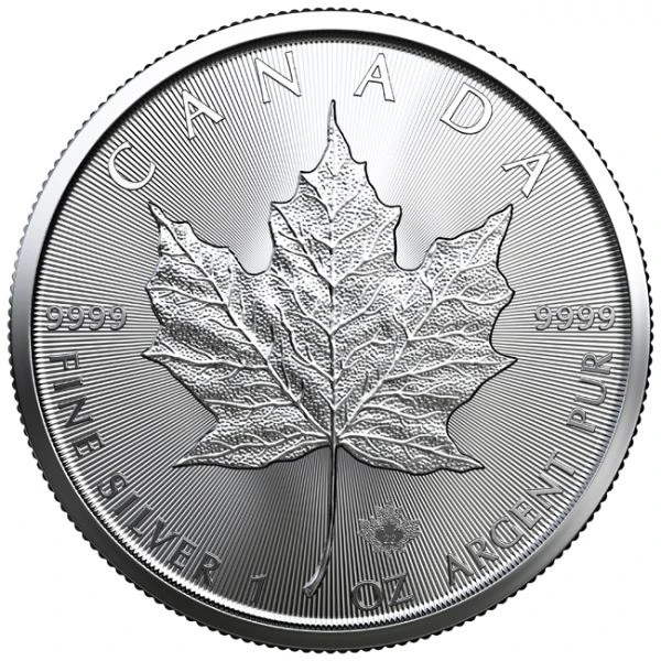 Silver Coin Maple Leaf 1 Ounce, different years