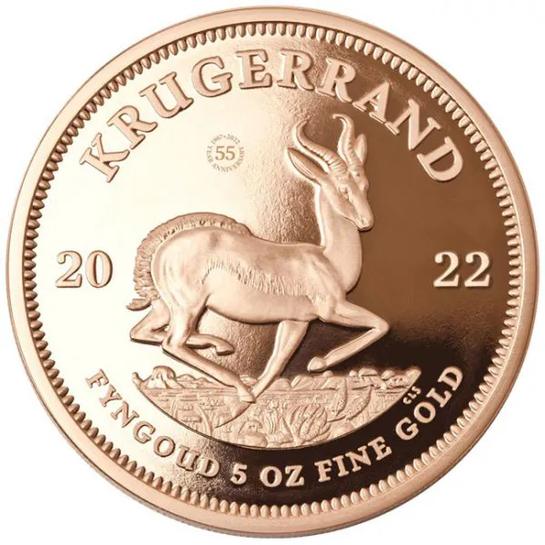 55 Jahre Krügerrand 5 Unzen Gold