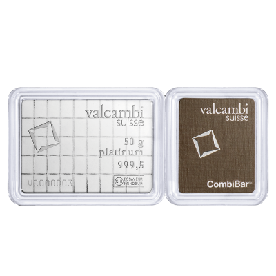 Platinový slitek Valcambi  Combibar 50 x 1 g