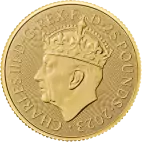 Zlatá korunovační mince s monogramem Charles III 2023 - 1/4 oz