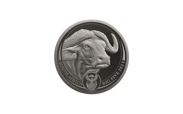 Big Five II - Bůvol 2023, 1 oz platiny