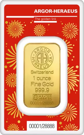 Zlatý slitek Argor Heraeus 1 oz - Rok draka 2024