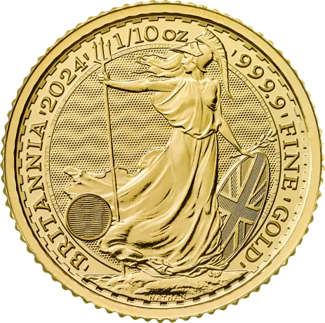 Zlatá mince Britannia Charles III 2024 - 1/10 oz