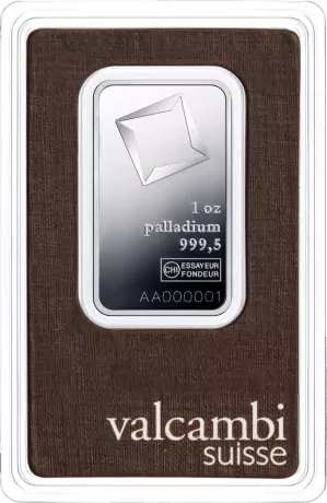 Palladiový slitek Valcambi, 1 oz