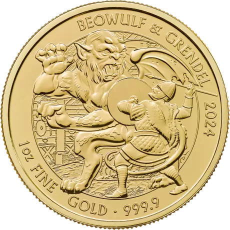 Zlatá mince Mýty a legendy: Beowulf & Grendel 2024, 1 oz 