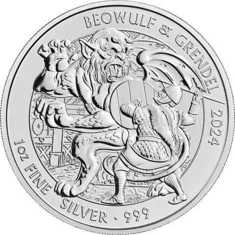 Stříbrná mince 1 oz Mýty a legendy o Beowulfovi 2024