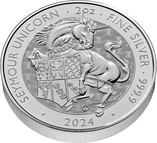 Stříbrná mince Tudorovská zvířata - Unicorn 2024, 2 oz