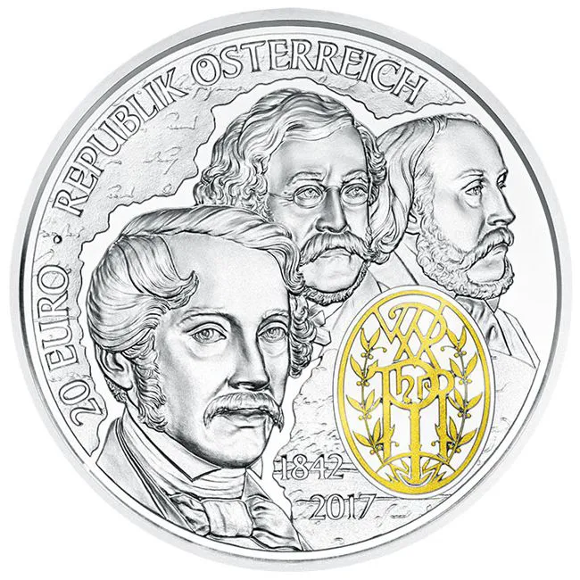 175 let Vídeňské filharmonie 2017, stříbrná mince 