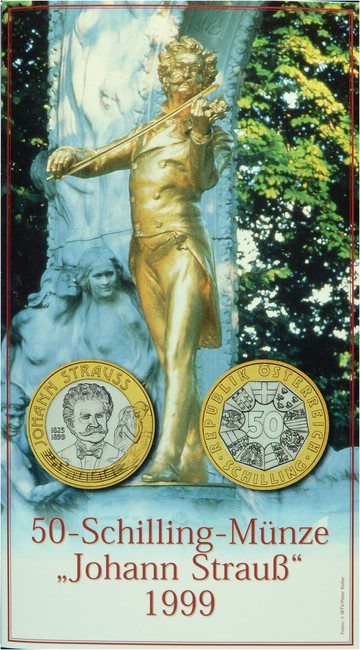 50 Schilling CuNi Johann Strauss PN