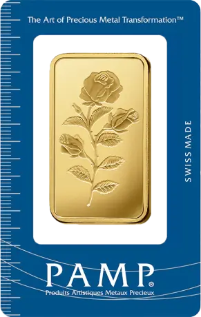 Zlatý slitek PAMP Růže, 100&nbsp;g