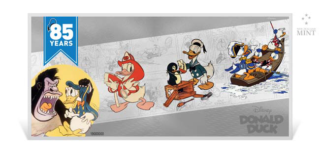 1 Dollar Stříbrná mince -85 let Donald Duck UN