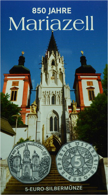 850 let Mariazell, stříbrná mince 