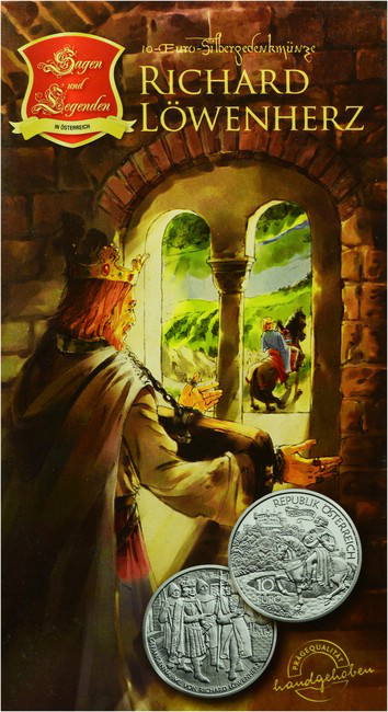 10 Euro Stříbrná mince Richard Löwenherz v Dürnstein PN