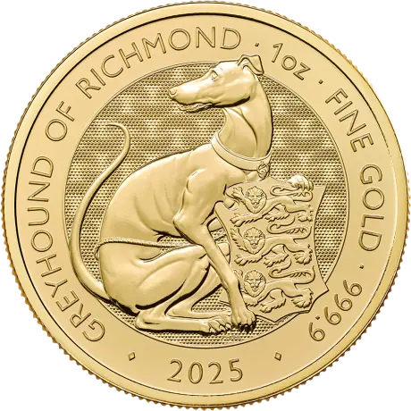 Zlatá mince Tudorovská zvířata - Greyhound of Richmond 2025, 1 oz
