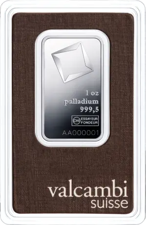 Palladiový slitek Valcambi 1 oz