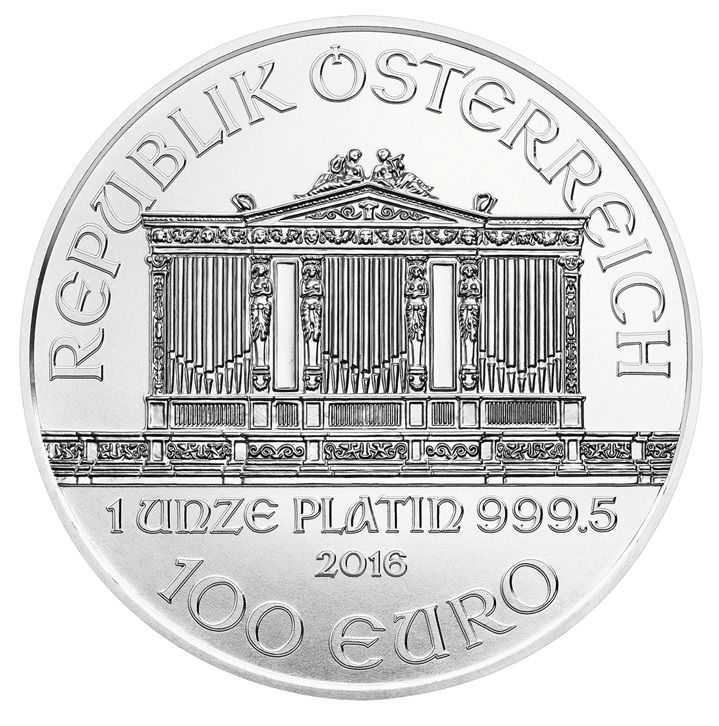 Platinová mince Vídeňští filharmonici - různé roky, 1 oz