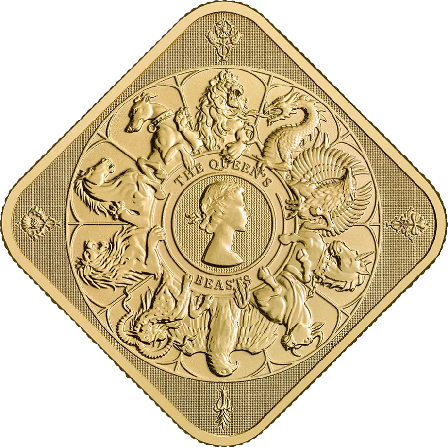 Zlatá mince Královnina zvířata - komplet, 1 oz
