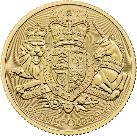 Zlatá investiční mince The Royal Arms (Státní znak) 2025, 1 oz