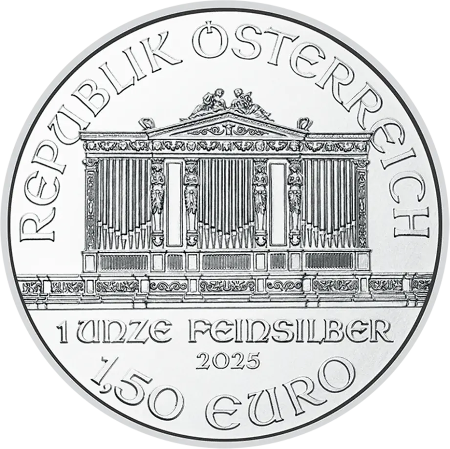 Stříbrná mince Vídeňští filharmonici 2025, 1 oz