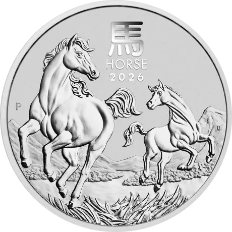 Stříbrná mince Rok koně 2026 1000 g